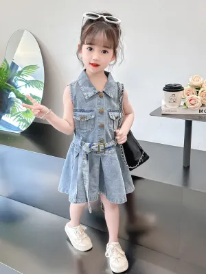 Denim Diva Belted Dress TD17